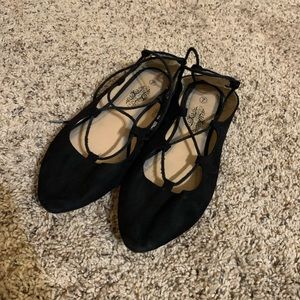 Charles Albert black dress flats